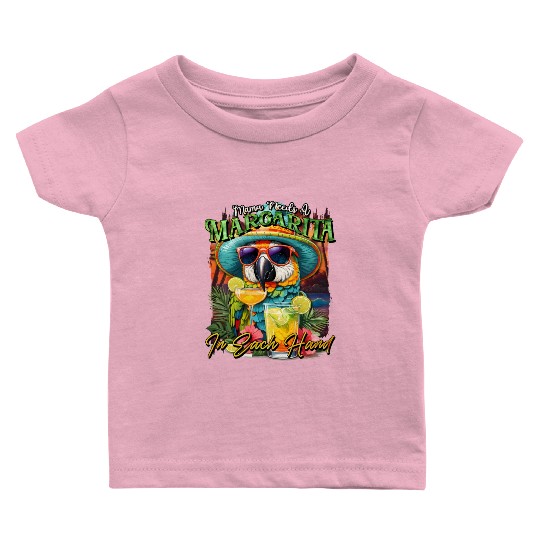 Balanced Diet is A Margarita in Eachs Hands Parrot Baby T Shirts