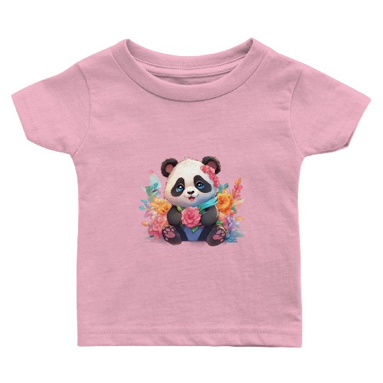 Bamboo Bliss Baby Panda Baby T Shirts