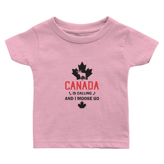 Canada Moose Canadian Flag Maple Leaf Baby T Shirts