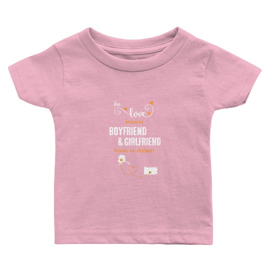 Love Between BF And GF Alaska To Pennsylvania Gift Baby T Shirts