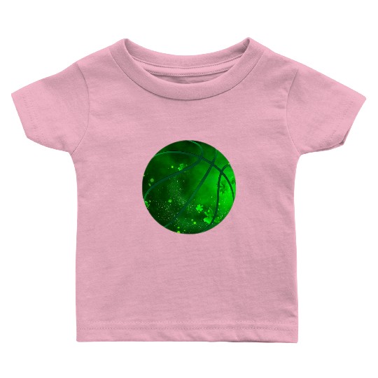 Basketball Shamrock Lucky Clover Irish St Patrick Baby T Shirts