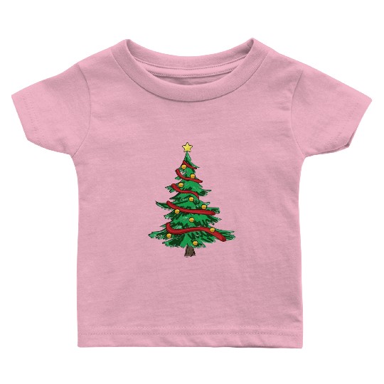 Christmas Tree Christmas Baby T Shirts