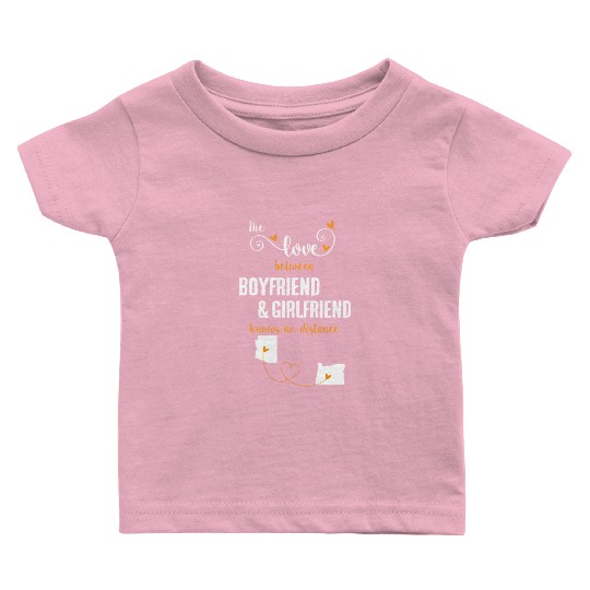 Love Between BF And GF Arizonna To Oregon Gift Baby T Shirts