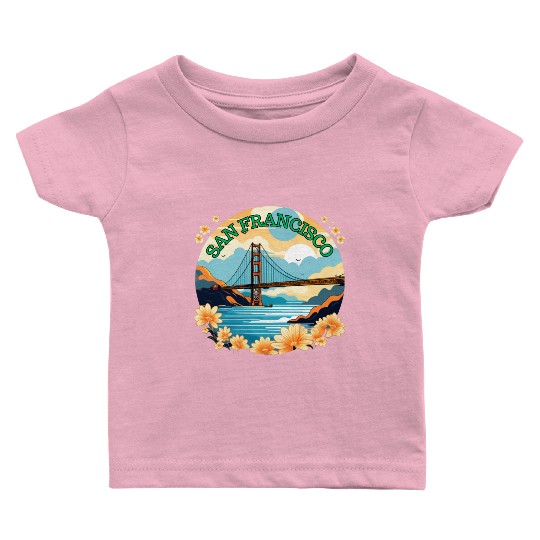 Golden Gate Bridge - San Francisco Baby T Shirts