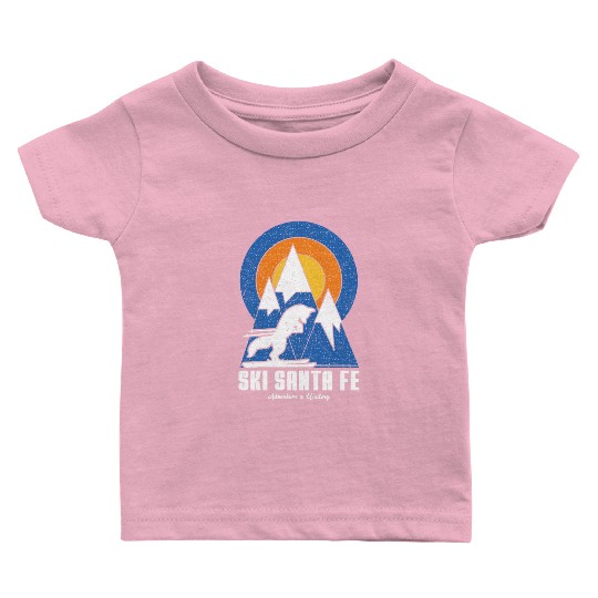 Retro Ski Santa Fe White Fox Baby T Shirts