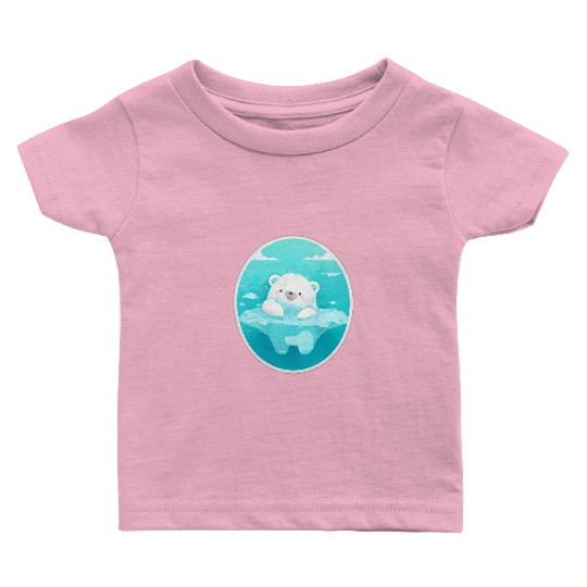 Cute Polar Bear Baby T Shirts