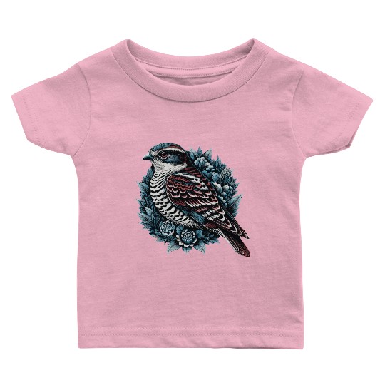 Sparrow Hawk Bird of Prey Baby T Shirts for Avid Bird Lovers