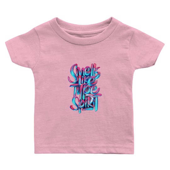 Vibrant Neon Smile Typography Baby T Shirts