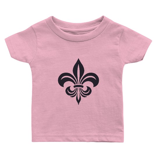 Simple French lily Design Baby T Shirts