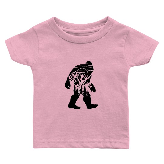 Mountain Wolf Howling Silhouette Baby T Shirts