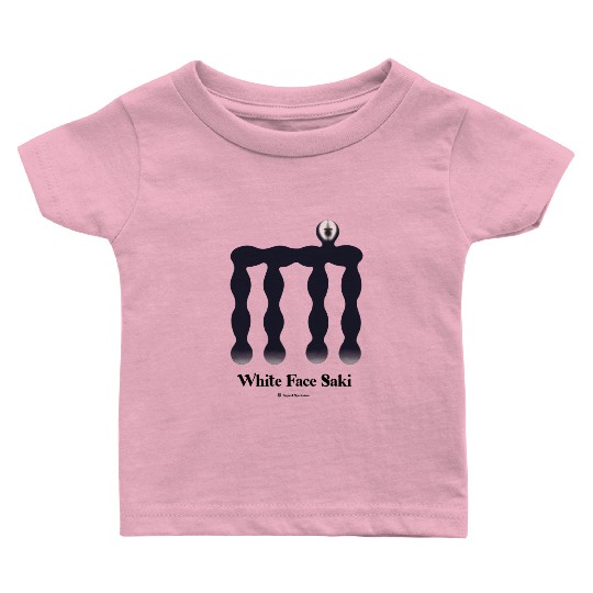 Bold monkey print "whiteface saki" Baby T Shirts