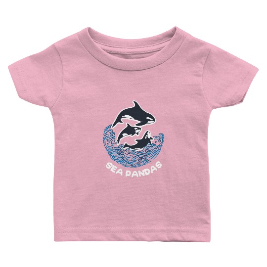 Sea Panda Orca Wild Panda Bamboo Baby T Shirts