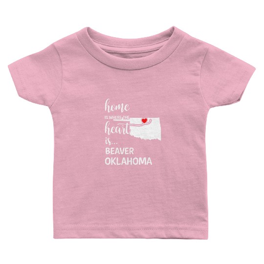 Beaver County Oklahoma Is Where My Heart Is Gift Baby T Shirts