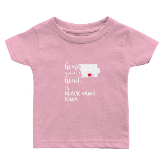 Black Hawk County Iowa Is Where My Heart Is Gift Baby T Shirts