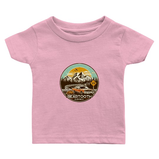 Beartooth Highway US 212 Baby T Shirts