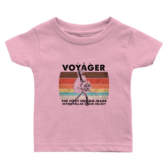 Voyager 1977 Retro Space Probe Mission Baby T Shirts