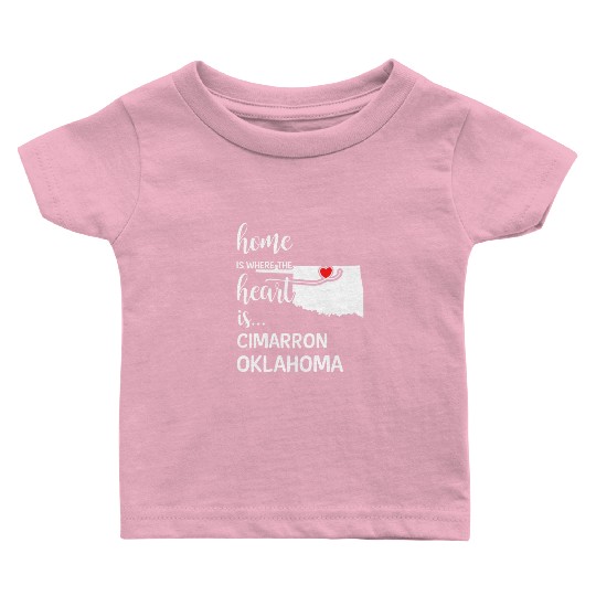 Cimarron County Oklahoma Is Where My Heart Is Gift Baby T Shirts
