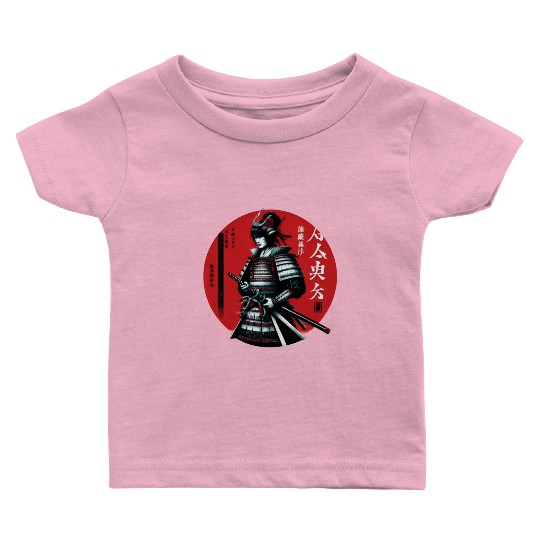 Samurai fighter from ancient Japanese style Baby T Shirts