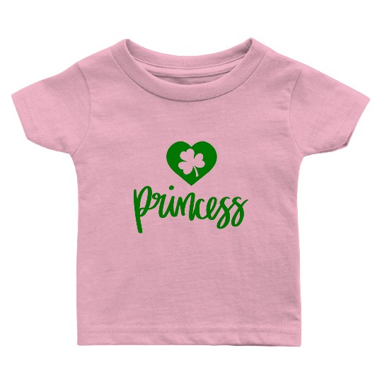 Irish Heart Clover Princess Baby T Shirts