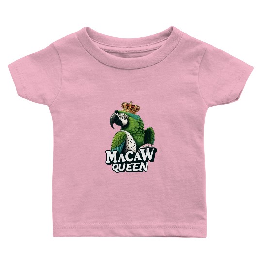 Green Macaw Ornithologist Macaw Queen Baby T Shirts