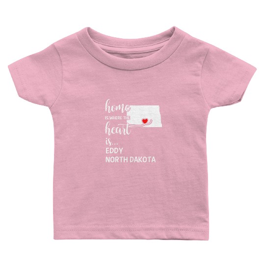 Eddy County North Dakota Is Where My Heart Is Gift Baby T Shirts