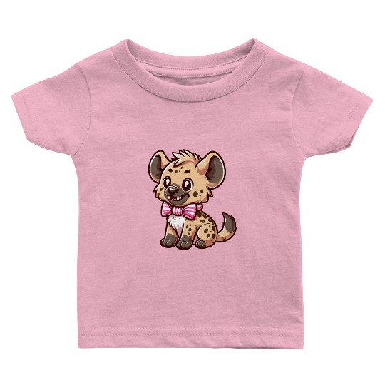 Playful Hyena Cartoon Baby T Shirts