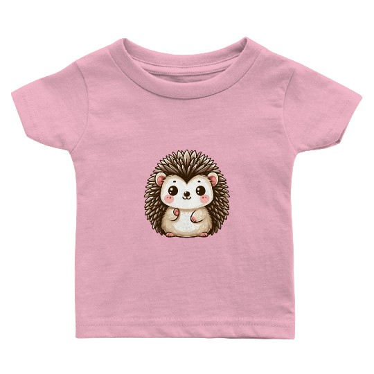 Playful Hedgehog Cartoon Baby T Shirts