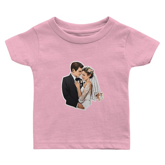 Flat Card Wedding Baby T Shirts
