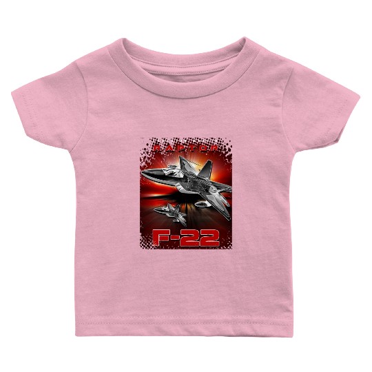 F-22 Raptor Fighterjet Us Air Force Warbird Baby T Shirts