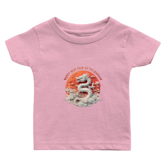 Fantasy Dragon: Happy New Year of the Dragon! Baby T Shirts