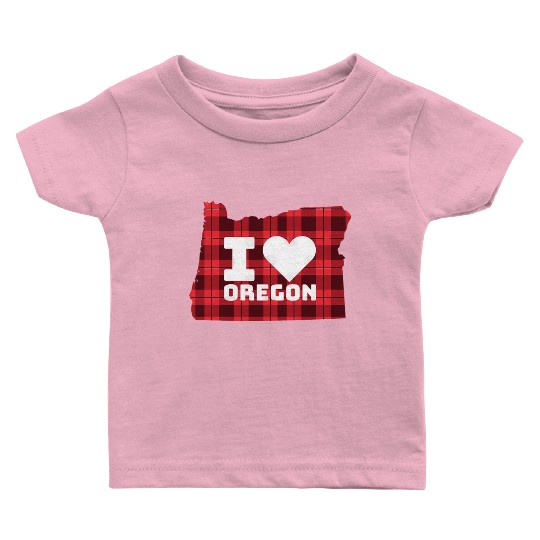 I Love Oregon Baby T Shirts