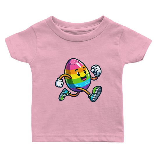 Easter Egg Marathon Jogging Running Fitness Baby T Shirts