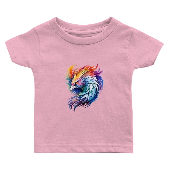 Cool Colorful Watercolor Phoenix Baby T Shirts
