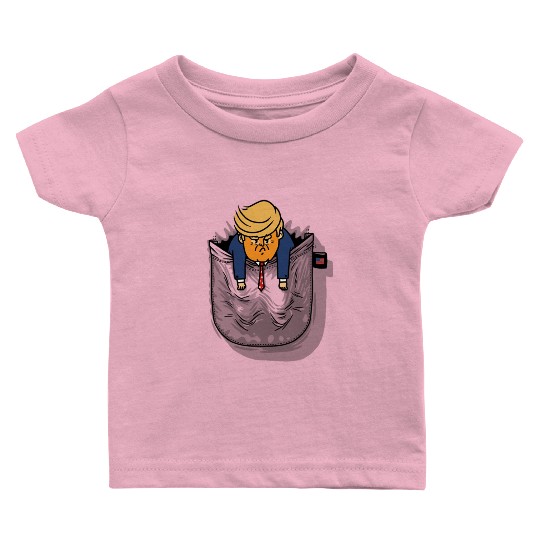 Trump Pocket USA Flag Baby T Shirts