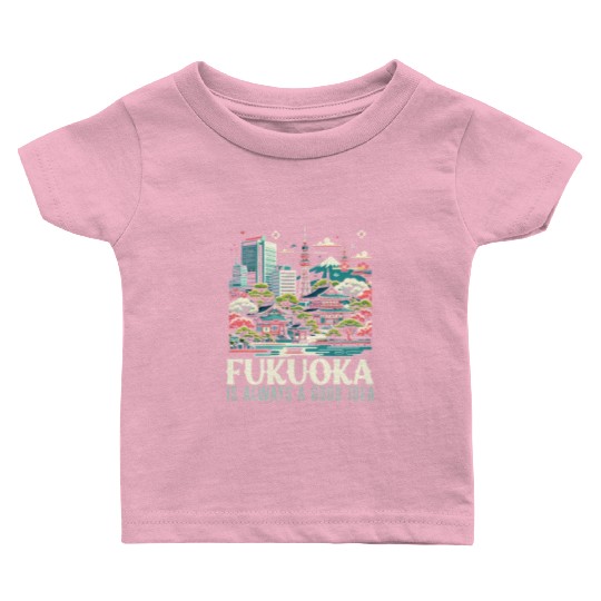 Fukuoka Japan Country Travel Vacation Japanese Baby T Shirts