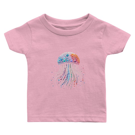 Neon Abyss - Jellyfish Pebble Art Baby T Shirts