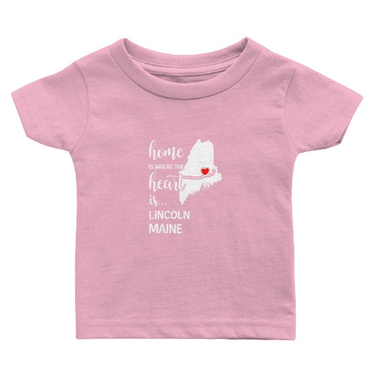 Lincoln County Maine Is Where My Heart Is Gift Baby T Shirts