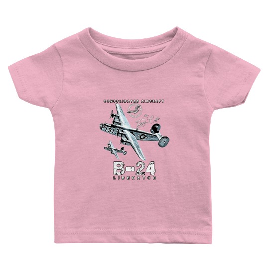 B24 Liberator The Flying Coffin WW2 Heavy Bomber A Baby T Shirts