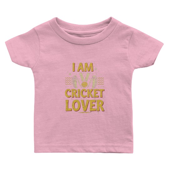 i am cricket lover Baby T Shirts