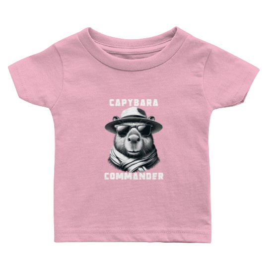 Capybara With Sunglasses Capy Commander Baby T Shirts
