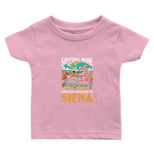 Siena Italy Travel Vacation Italian I Love Italy Baby T Shirts