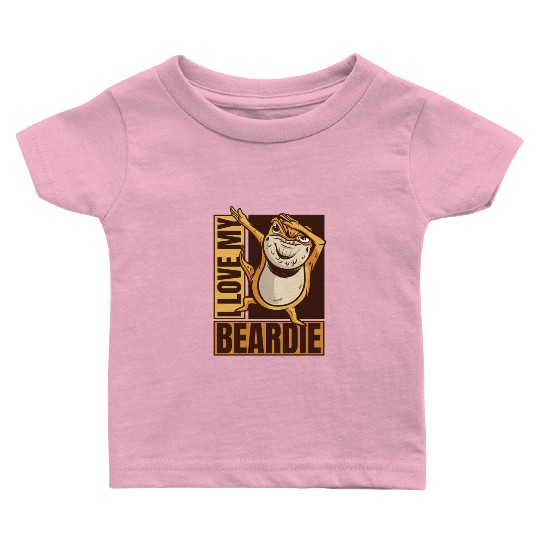 I Love My Beardie Pogona Lizard Pet Owner Bearded Baby T Shirts