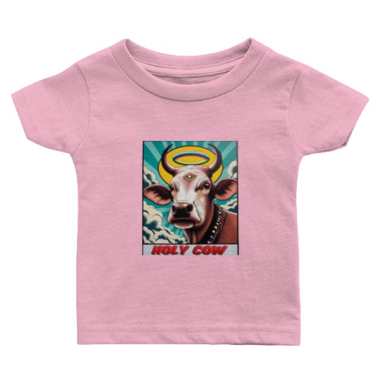 Holy Cow Humor Funny Comics Baby T Shirts