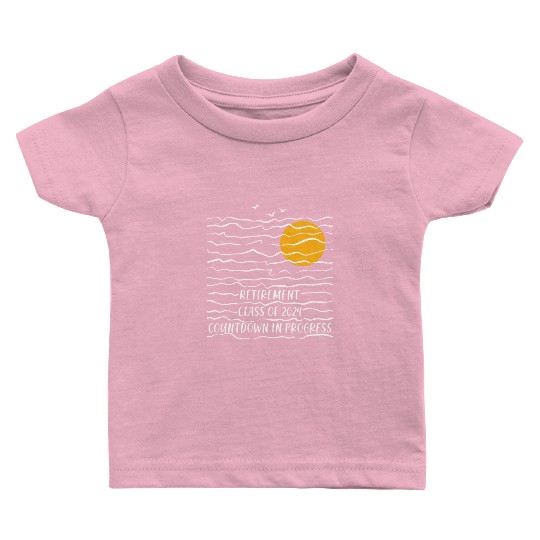 2024 Retirement Countdown Beach Baby T Shirts