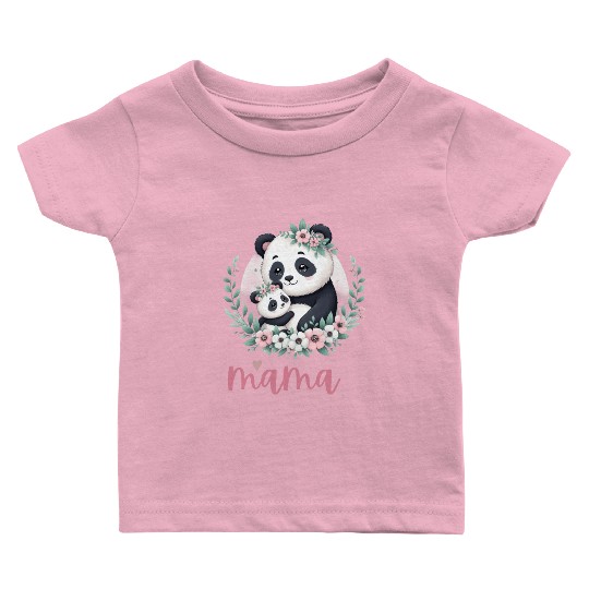 Panda Lover I Mama Panda And Cub Mother's Day Baby T Shirts