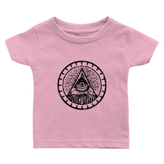 Nature's Illumination: Forest Triangle Baby T Shirts