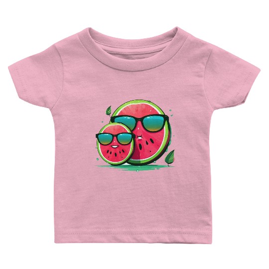 Dad watermelon Baby T Shirts