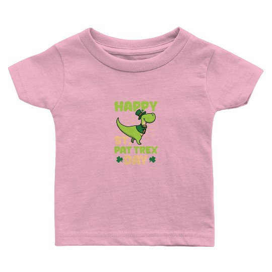 Funny St Patricks Day Happy St. Pat T-Rex Day Baby T Shirts