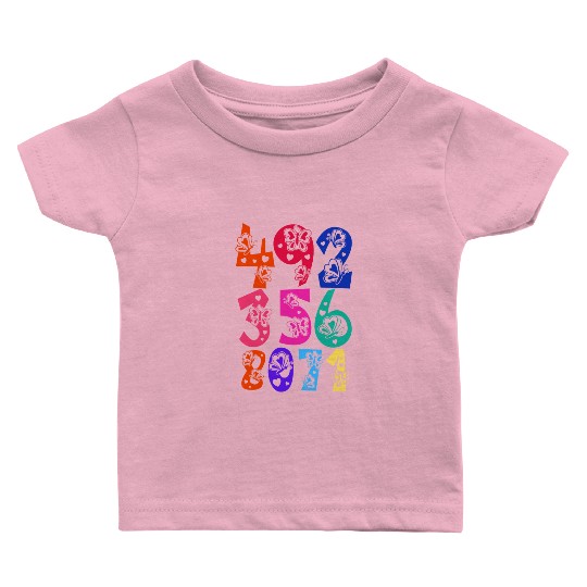 Butterfly Number Baby T Shirts