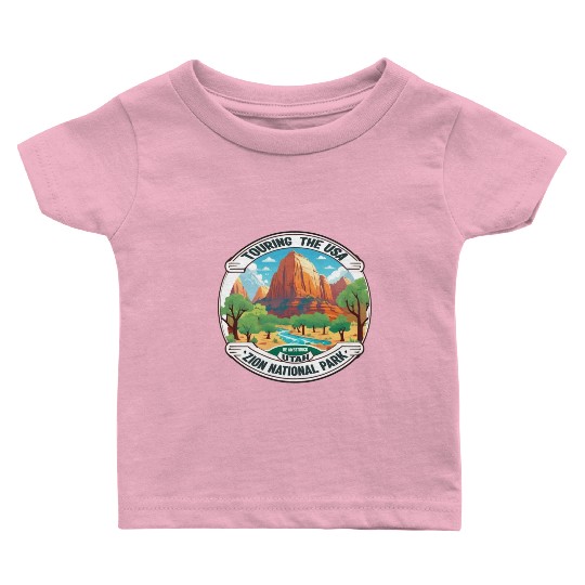 Touring The USA : Zion National Park Baby T Shirts